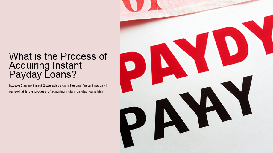 What is the Process of Acquiring Instant Payday Loans?