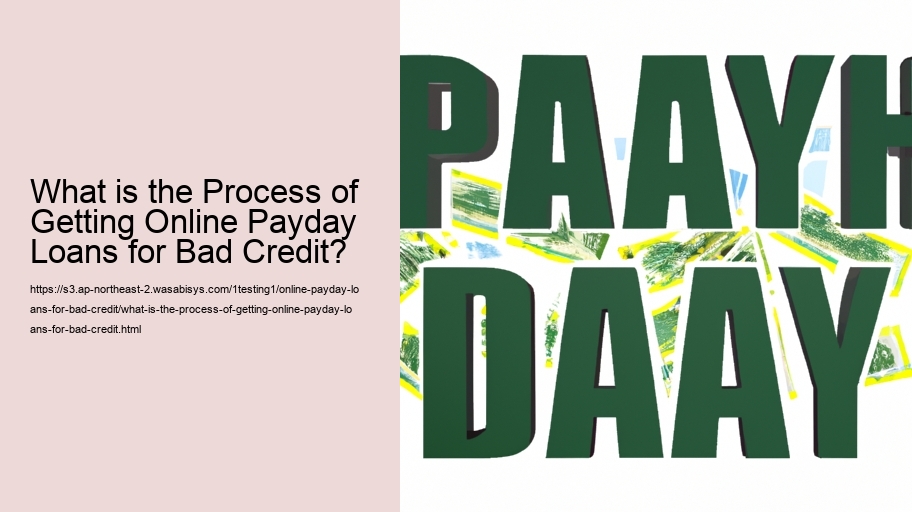 What is the Process of Getting Online Payday Loans for Bad Credit?