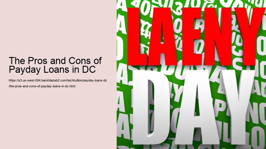 The Pros and Cons of Payday Loans in DC