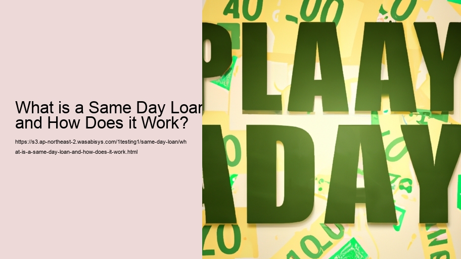 What is a Same Day Loan and How Does it Work?