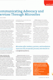 Communicating Advocacy and Services Through Microsites