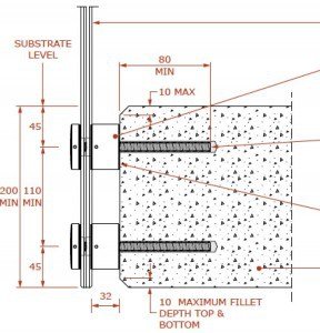 Canterbury Balustrade | Stand-off | Concrete