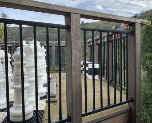 Canterbury Balustrade Aluminium Framed Ascot - Timber Mix 1