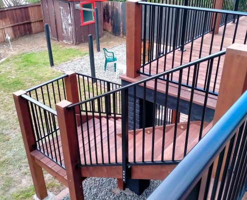 Canterbury Balustrade Aluminium Framed Ascot - Timber Mix 7