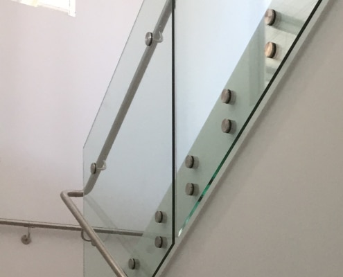Canterbury Balustrade Frameless Glass Standoff SS Fittings fittings SS Side fix rail 3