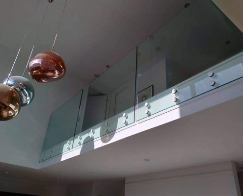 Canterbury Balustrade Frameless Glass Standoff Senty Glass Powder Coated Internal 1