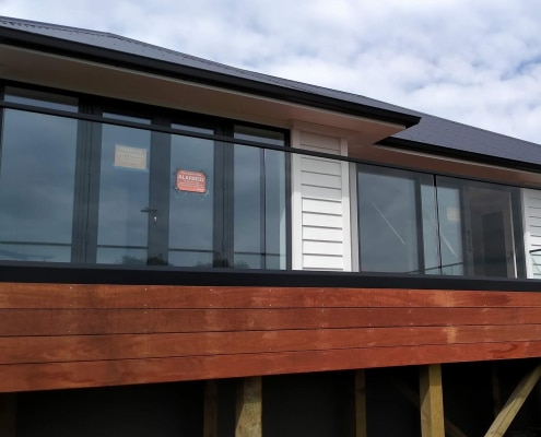 Canterbury Balustrade Frameless Glass Top Fixed Channel Powder Coated Rail 5