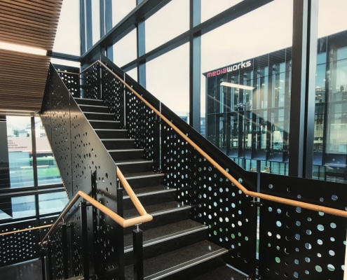 Canterbury Balustrade - Perforated Steel Balustrade Handrails Stair - Commercial