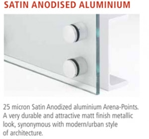 Satin anodised aluminium mount