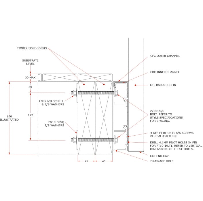 FS.2S.06.75-Finline-Wet-TimberSFix-Bolts | Canterbury Balustrades