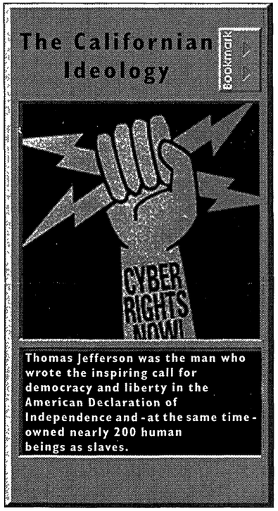 理查德·巴布鲁克,安迪·卡梅伦:《加州意识形态》(1996) 理查德·巴布鲁克,安迪·卡梅伦:《加州意识形态》(1996)